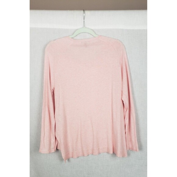 Eileen Fisher Knit Top S Organic Cotton Silk Blend Slub Light Pink Casual Spring - Picture 2 of 6